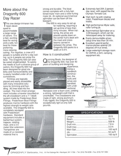 Dragonfly 600 Day Racer Brochure