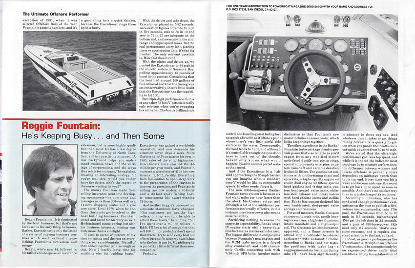 Fountain Executioner Powerboat Magazine Reprint