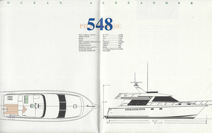 Ocean Alexander 548 Pilothouse Specification Brochure