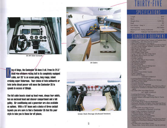 Contender 1995 Brochure