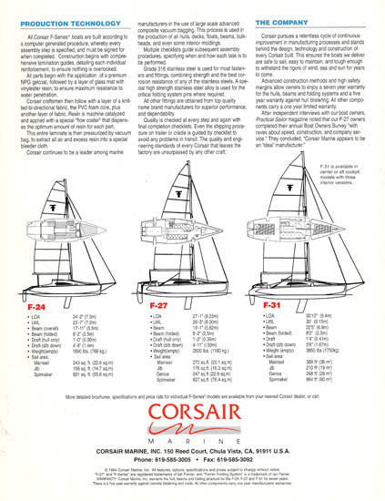 Corsair 1994 Brochure
