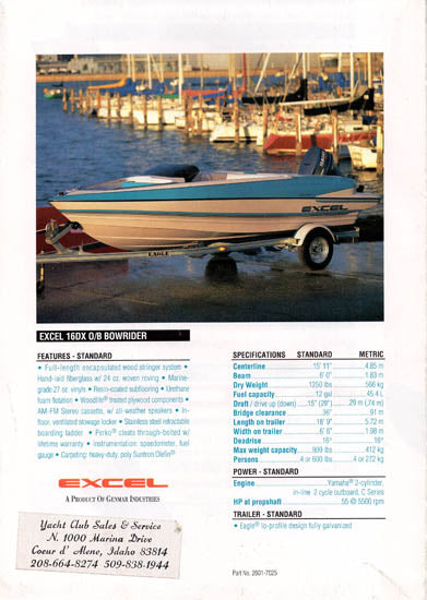 Wellcraft 1992 Excel Poster Brochure