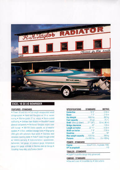 Wellcraft 1992 Excel Poster Brochure