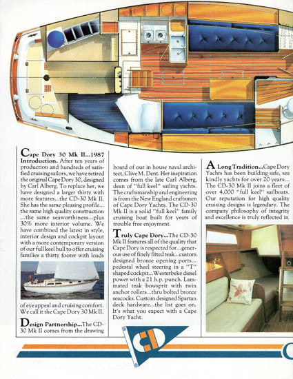 Cape Dory 30 Mark II Brochure