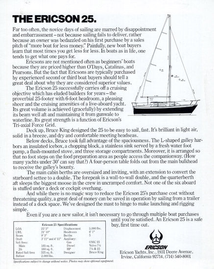 Ericson 25 Digital Brochure Package (1980s)