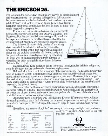 Ericson 25 Digital Brochure Package (1980s)