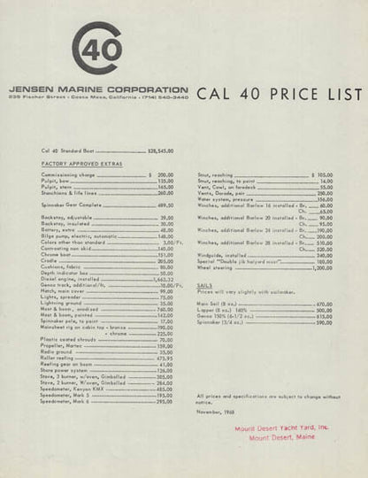 Cal 40 Brochure