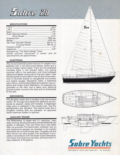 Sabre 28 Brochure