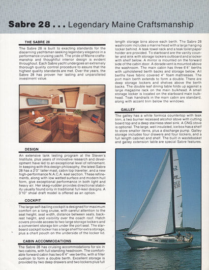 Sabre 28 Brochure