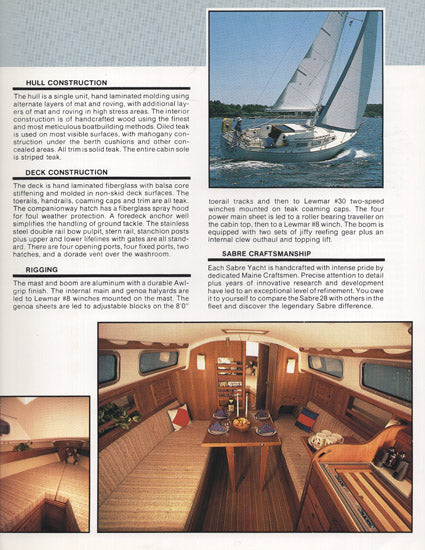 Sabre 28 Brochure