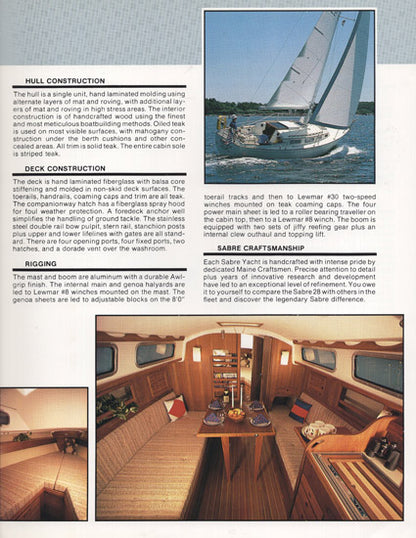 Sabre 28 Brochure