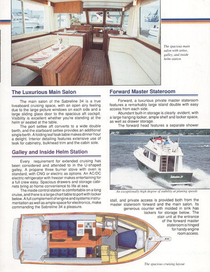 Sabreline 34 Motor Yacht Brochure