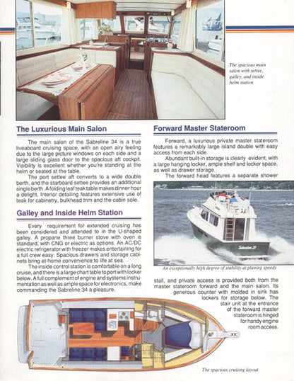 Sabreline 34 Motor Yacht Brochure