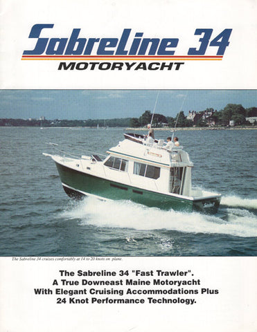 Sabreline 34 Motor Yacht Brochure