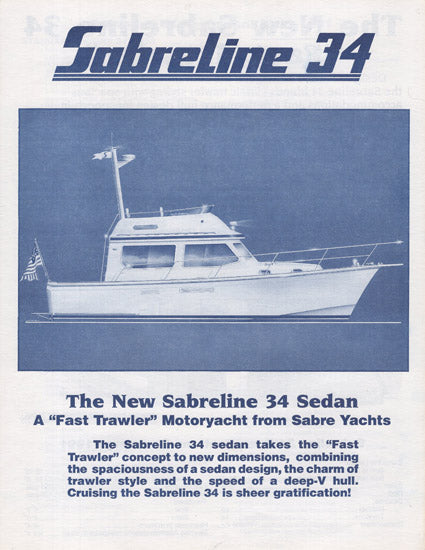 Sabreline 34 Specification Brochure