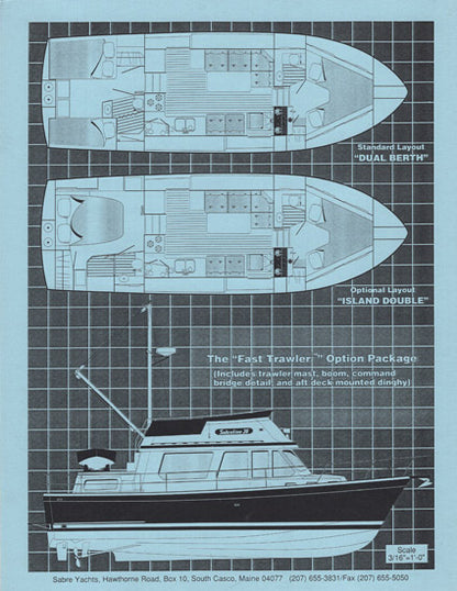 Sabreline 36 Motor Yacht Specification Brochure