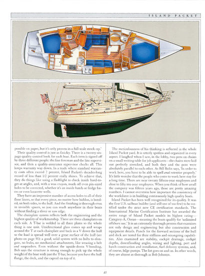 Island Packet The World's Best Sailboats Volume II Book Reprint Brochure