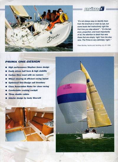 Seaquest Prima 38 One Design Brochure Package