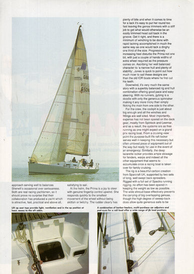 Seaquest Prima 38 One Design Yachts & Yachting Magazine Reprint Brochure