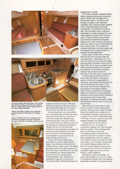 Seaquest Prima 38 One Design Yachts & Yachting Magazine Reprint Brochure