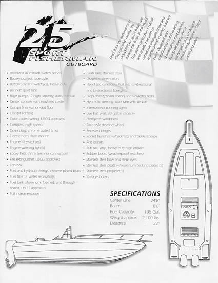 Powerplay 25 Sport Fisherman Outboard Brochure