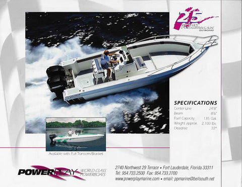 Powerplay 25 Sport Fisherman Outboard Brochure