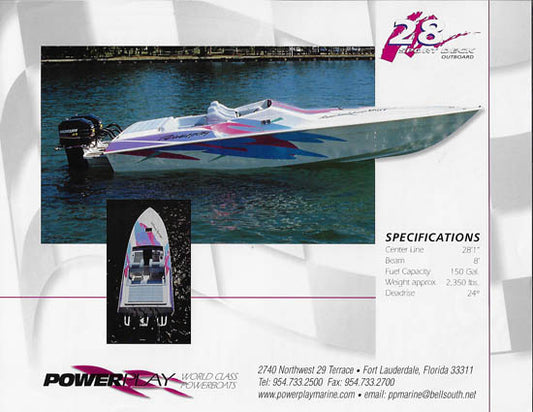 Powerplay 28 Sport Deck Outboard Brochure