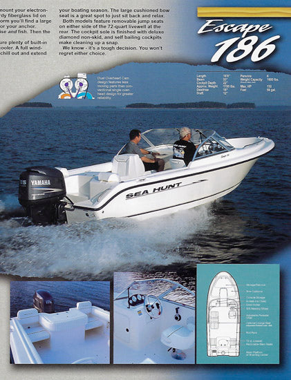 Sea Hunt Triton 186 and Escape 186 Brochure