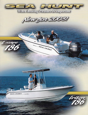 Sea Hunt Triton 186 and Escape 186 Brochure
