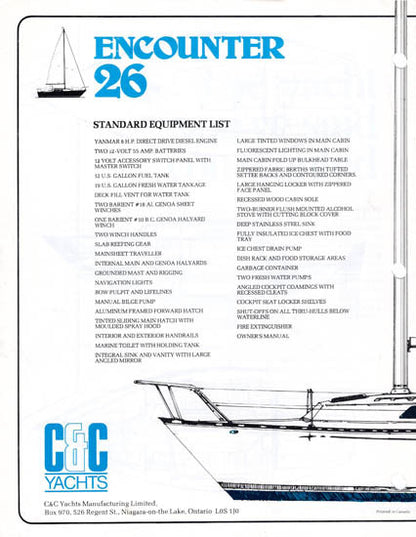 C&C 26 Encounter Brochure