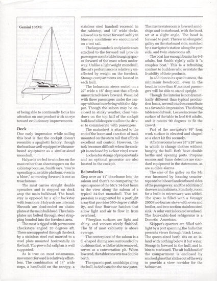 Gemini 105Mc Practical Sailor Magazine Reprint Brochure