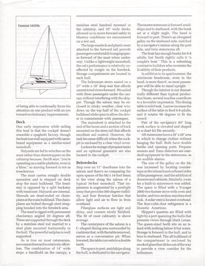 Gemini 105Mc Practical Sailor Magazine Reprint Brochure