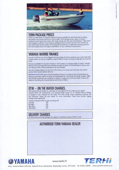 Terhi 2003 Price List Brochure