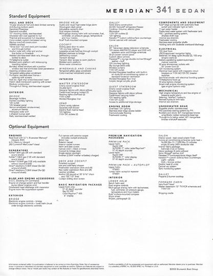 Meridian 341 Sedan Brochure