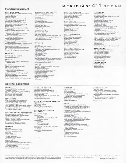 Meridian 411 Sedan Brochure