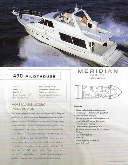 Meridian 490 Pilothouse Brochure