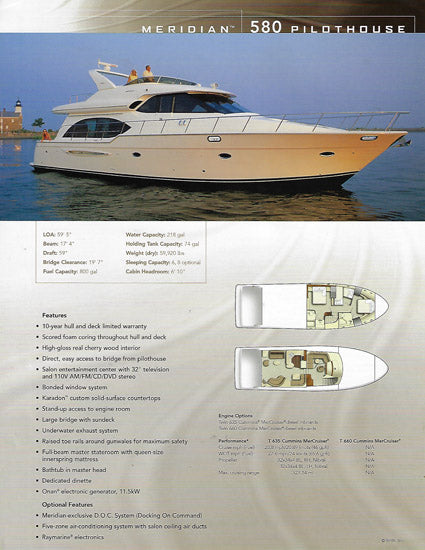 Meridian 580 Pilothouse Brochure