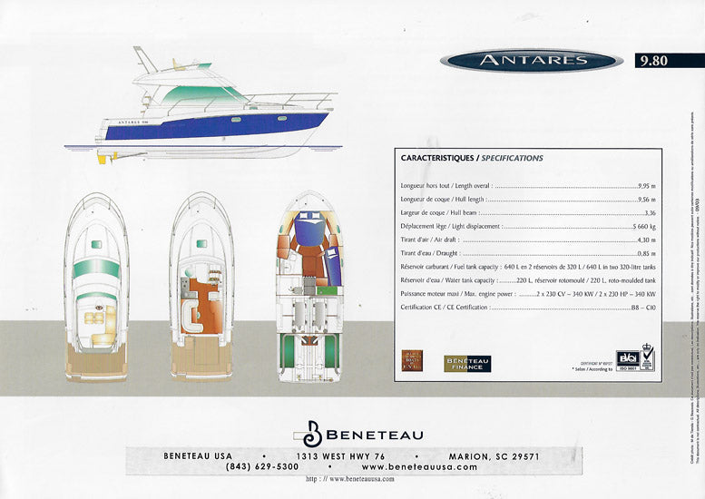 Beneteau Antares 9.80 Brochure
