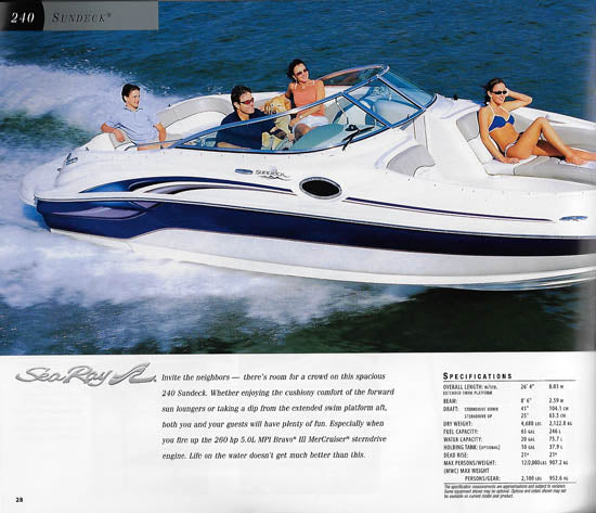 Sea Ray 2004 Sport Boats Brochure