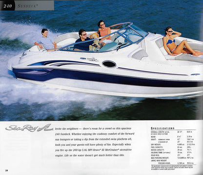 Sea Ray 2004 Sport Boats Brochure