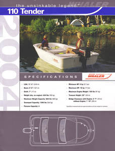 Boston Whaler 110 Tender Specification Brochure