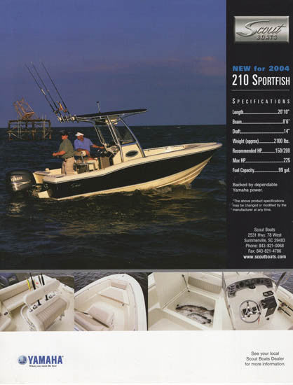 Scout 210 Sportfish Brochure