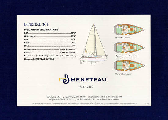 Beneteau 361 Brochure
