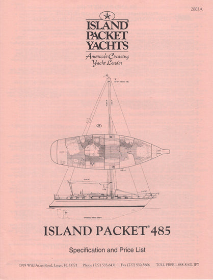 Island Packet 485 Specification Brochure