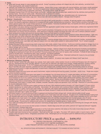 Island Packet 485 Specification Brochure