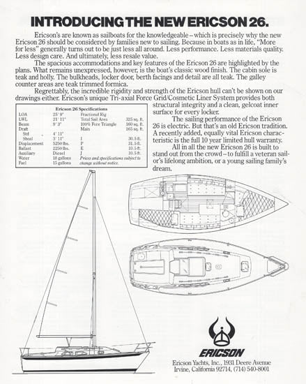 Ericson 26 Preliminary Brochure