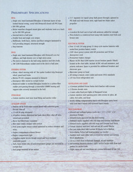 Sabre 386 Preliminary Brochure