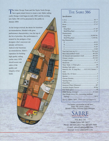 Sabre 386 Preliminary Brochure