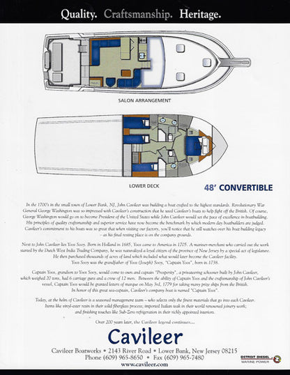 Cavileer 48 Specification Brochure