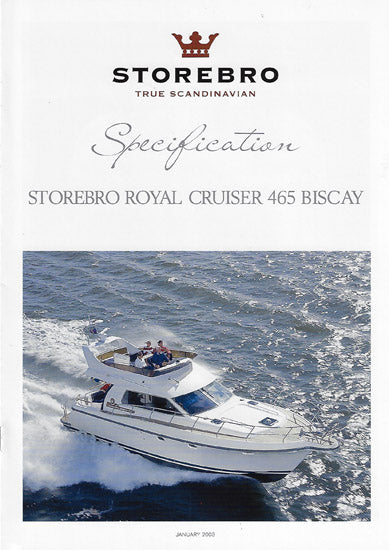 Storebro Royal Cruiser 465 Biscay Specification Brochure - 2003